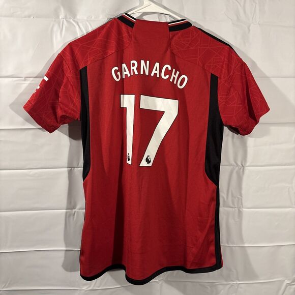 Manchester United Alejandro Garnacho #17 Jersey Home 23/24 Women’s Small NWT Red - Picture 2 of 9